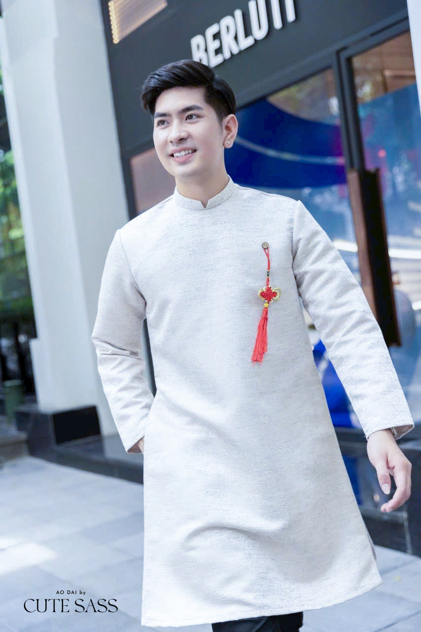 Men Ao Dai Top, No Tassels (4 Colors) 21B