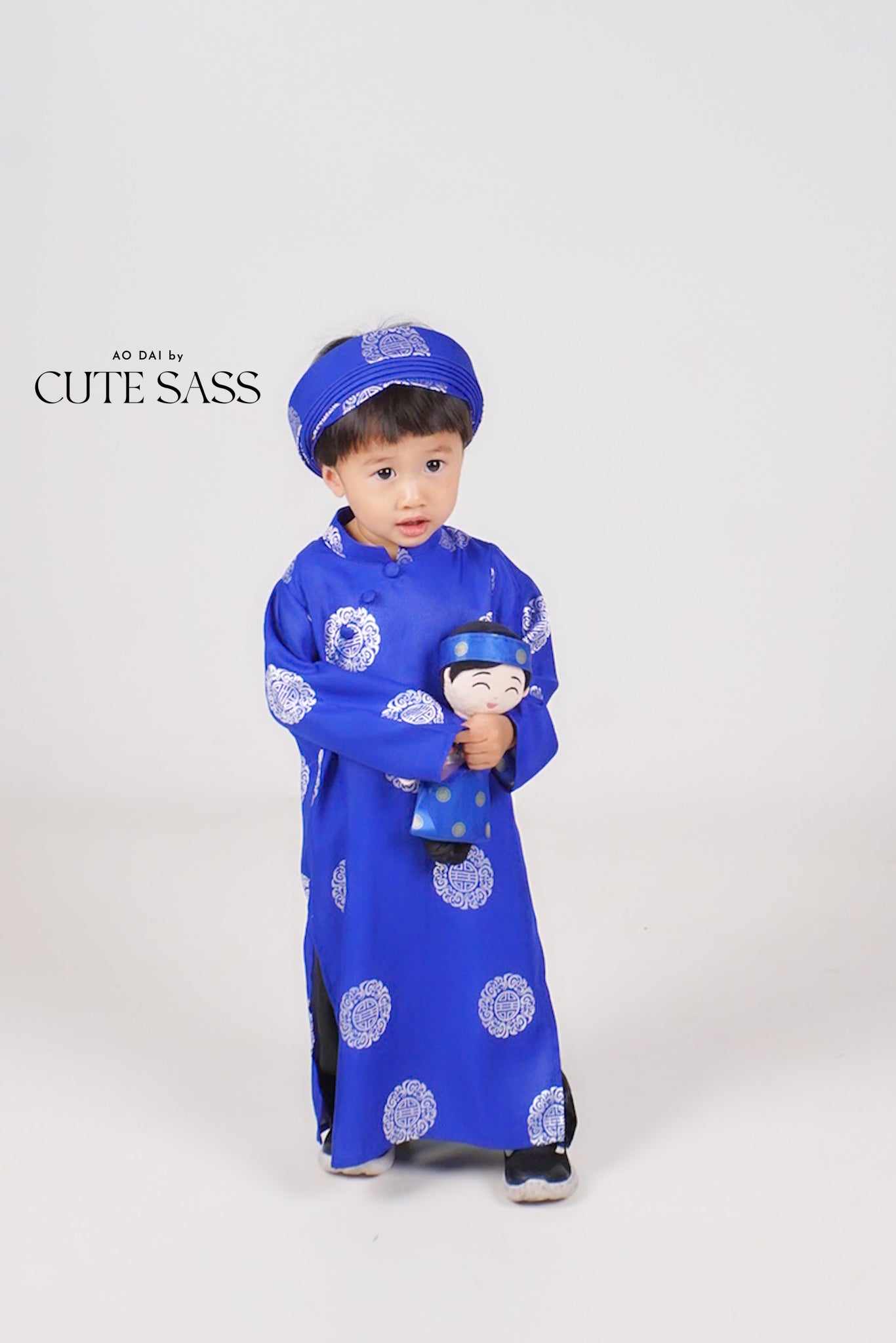 Minh Boy Ao Dai Set with Headband x Joeydolls (No Doll Included)
