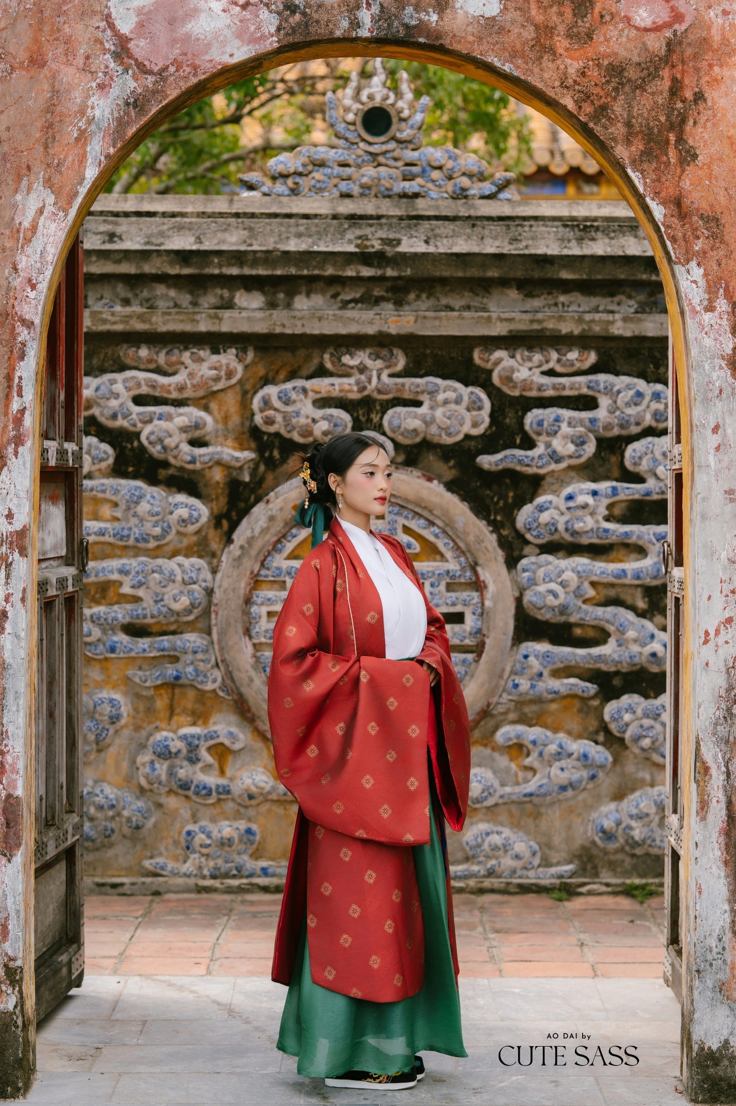 Ao Doi Kham Red - Parallel-Flapped Jacket