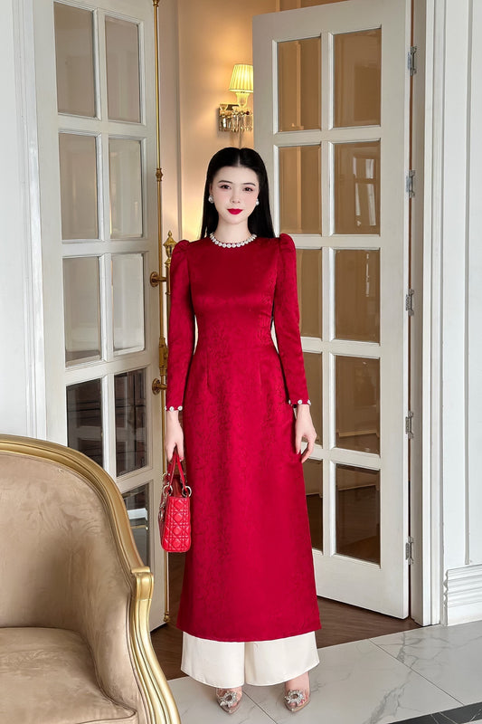 Pearl Silk Ao Dai Set (3 Colors)19D