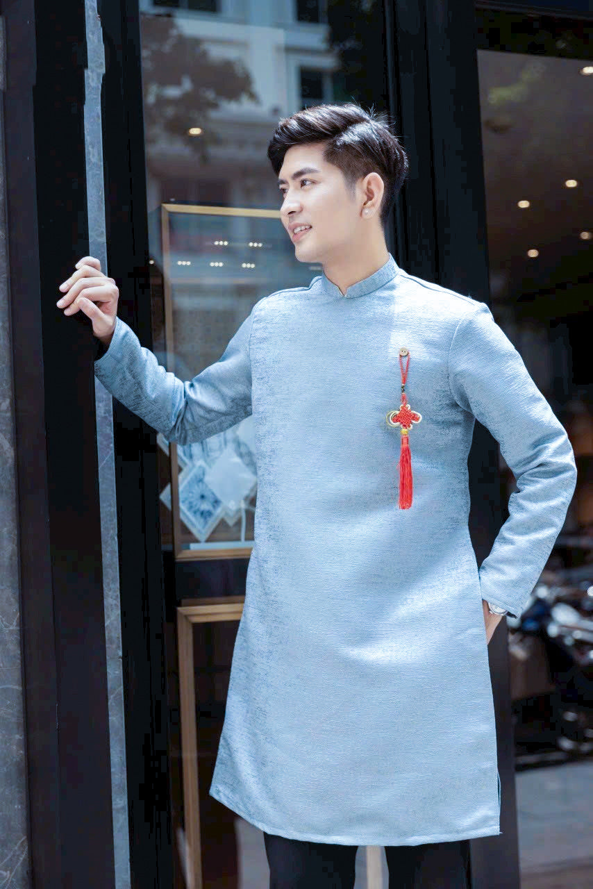 Men Ao Dai Top, No Tassels (4 Colors) 21B