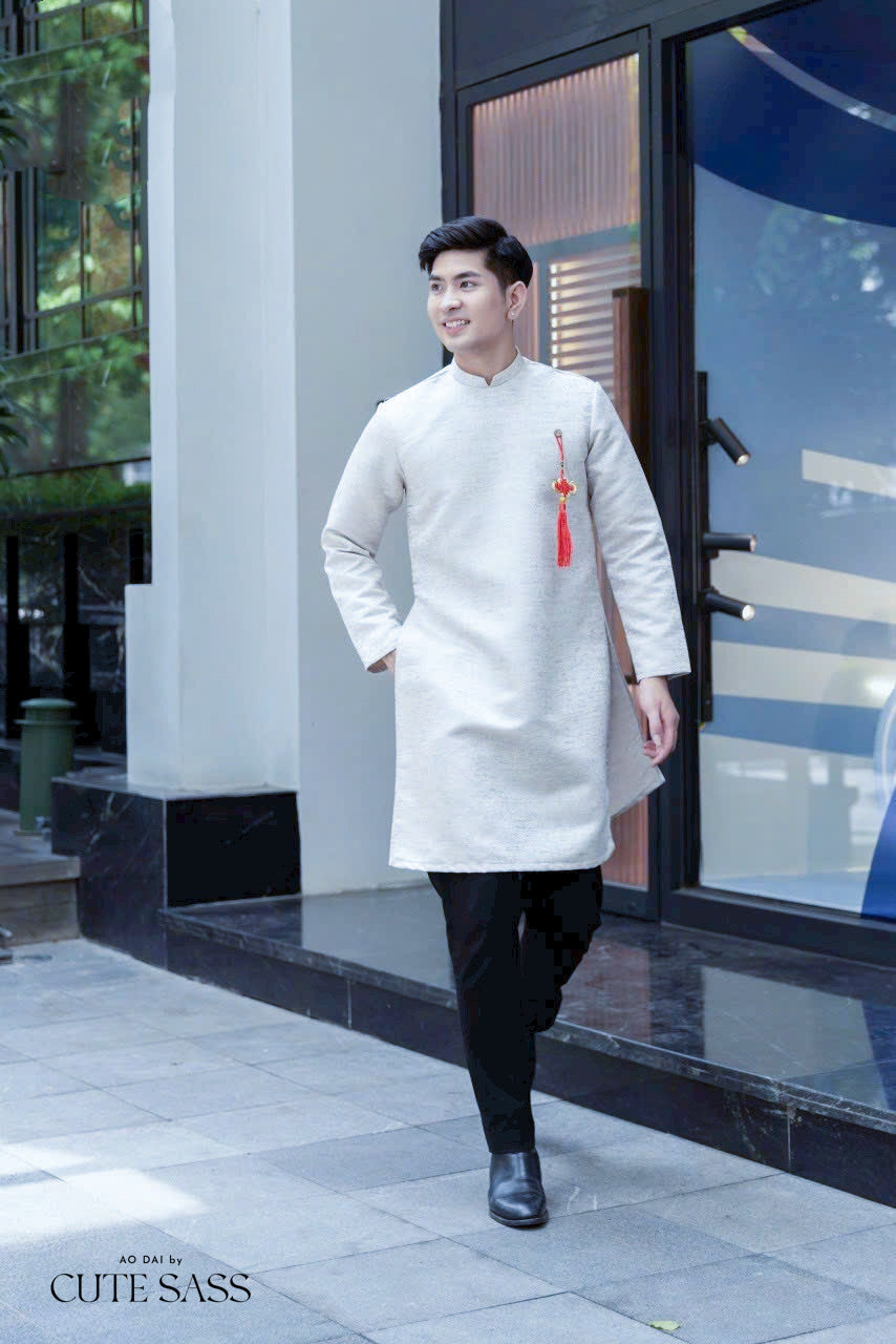 Men Ao Dai Top, No Tassels (4 Colors) 21B