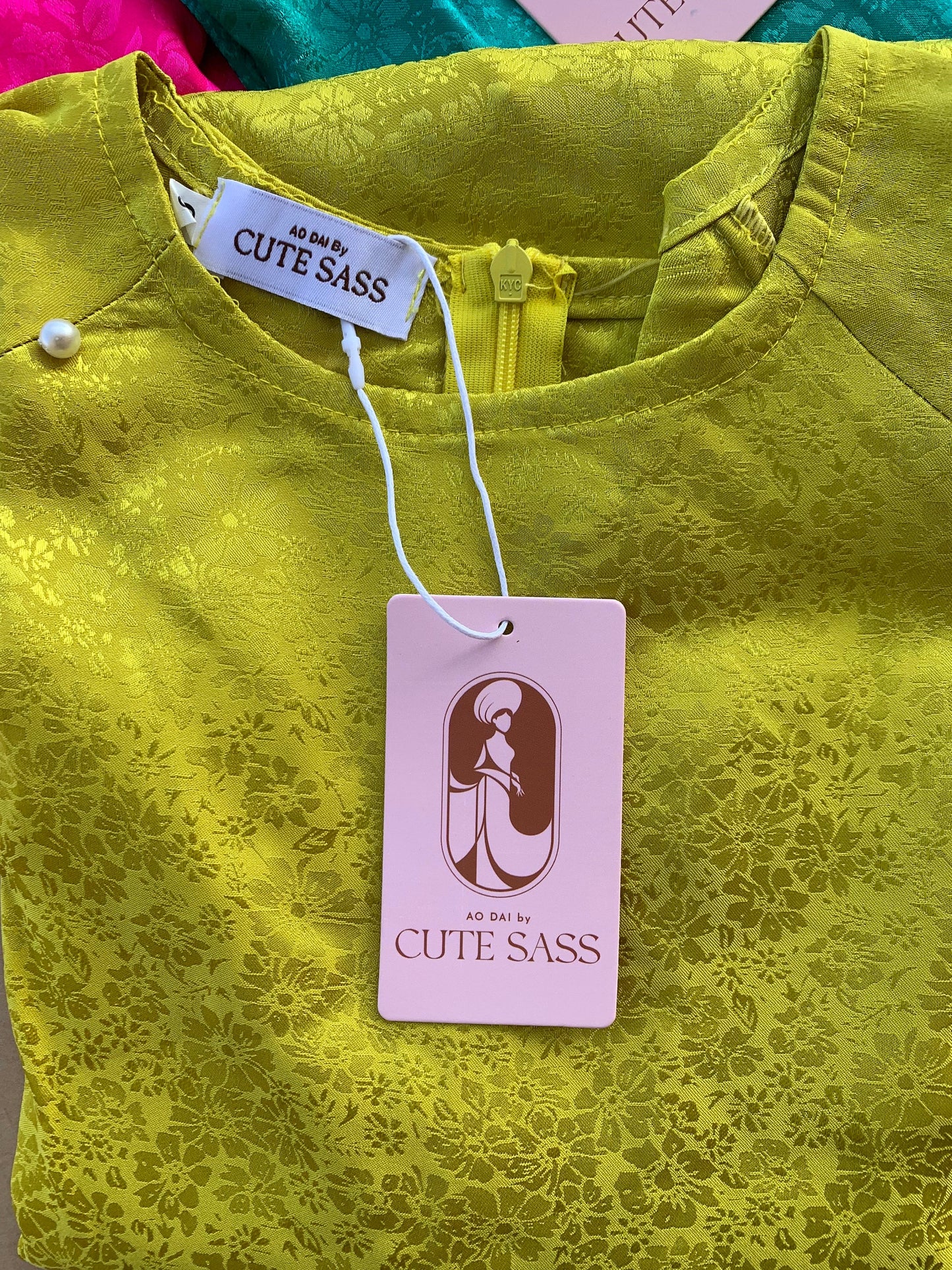 Shifted Gam Ao Dai Top Only, NO PANTS