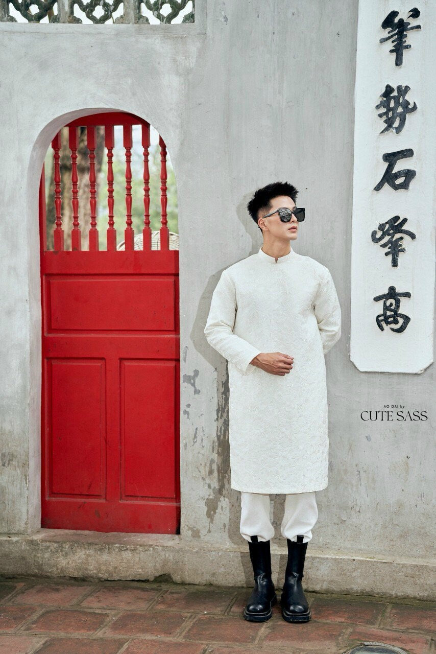 White Sunflower Gam Ao Dai Top