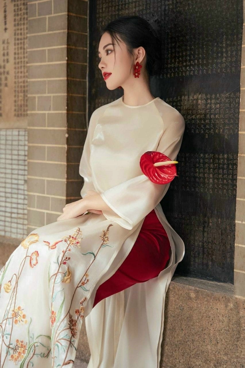 Ao Dai Set |Pre-made Modernized Vietnamese Ao Dai| Ao Dai with Pants | Lunar New Year| Ao Dai Truyen Thong|
