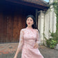 Pink Butterfly Hearts Ao Dai Set |Pre-made Modernized Vietnamese Ao Dai| Ao Dai with Pants | Lunar New Year| Ao Dai Truyen Thong|32C