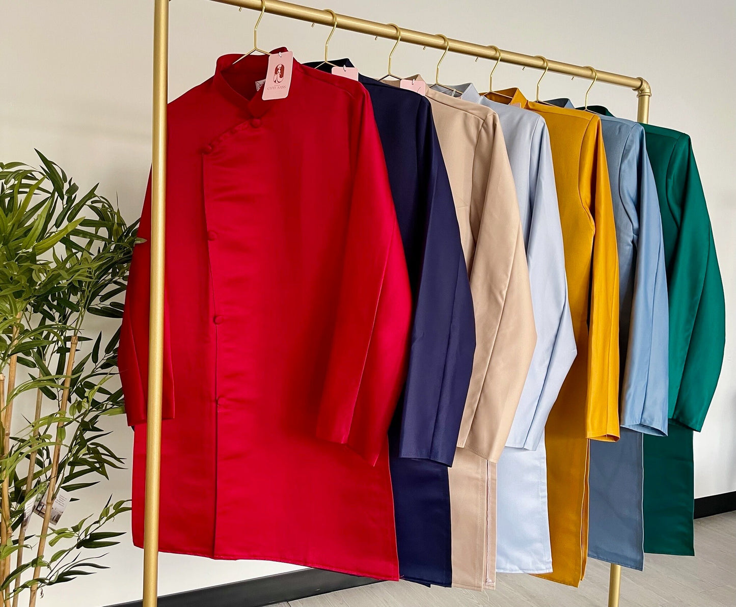 Men Buttoned Ao Dai Top (6 Colors)