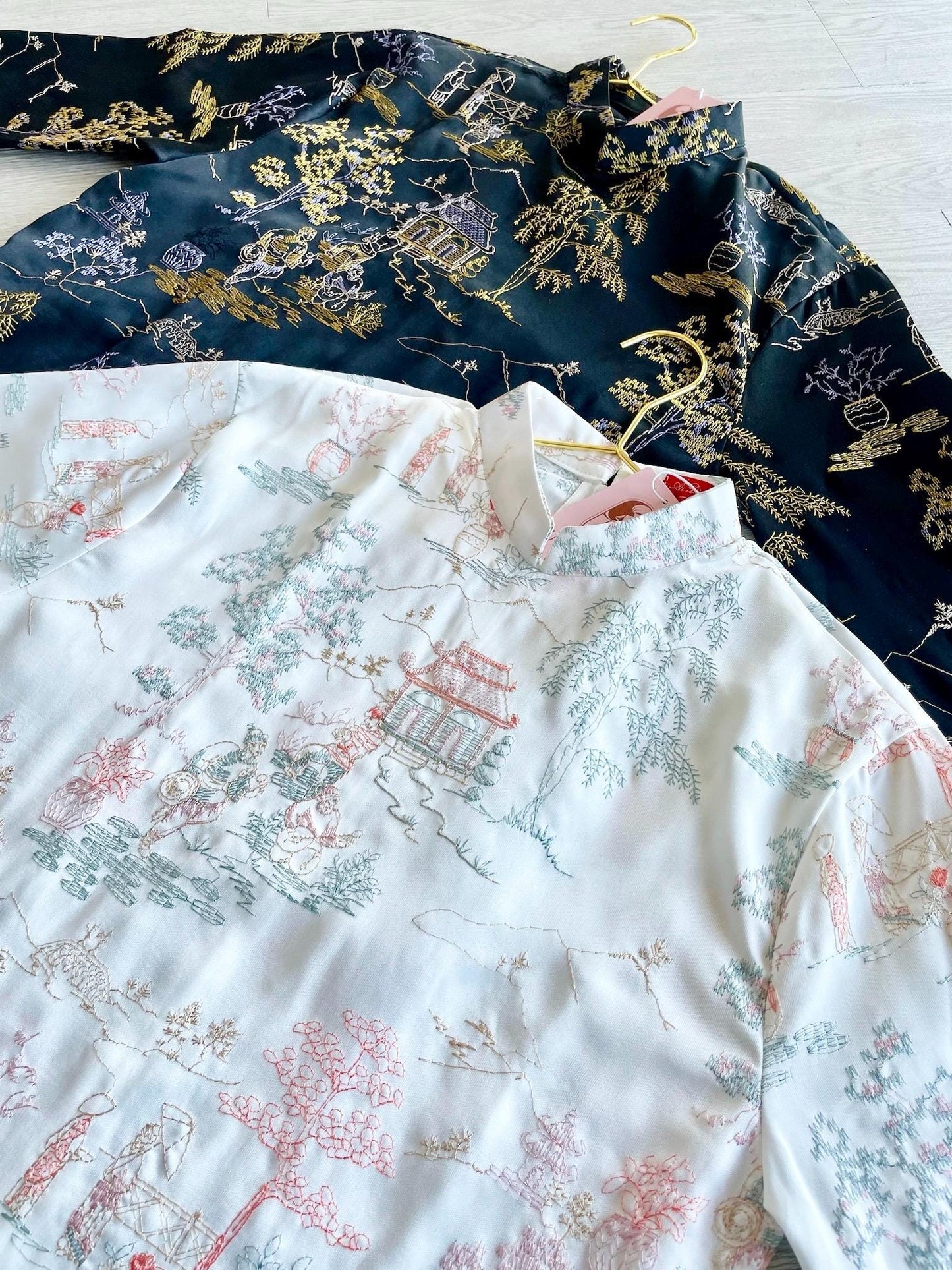 Men White Tu Minh Ao Dai Top 29,38A| Pre-made Vietnamese Ao Dai| Lunar New Year | Ao Dai for Girl, Mom, Dad, Boy | Ao Dai Tet|