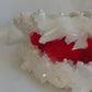 White / Red Headband with 3D Flowers - Mấn