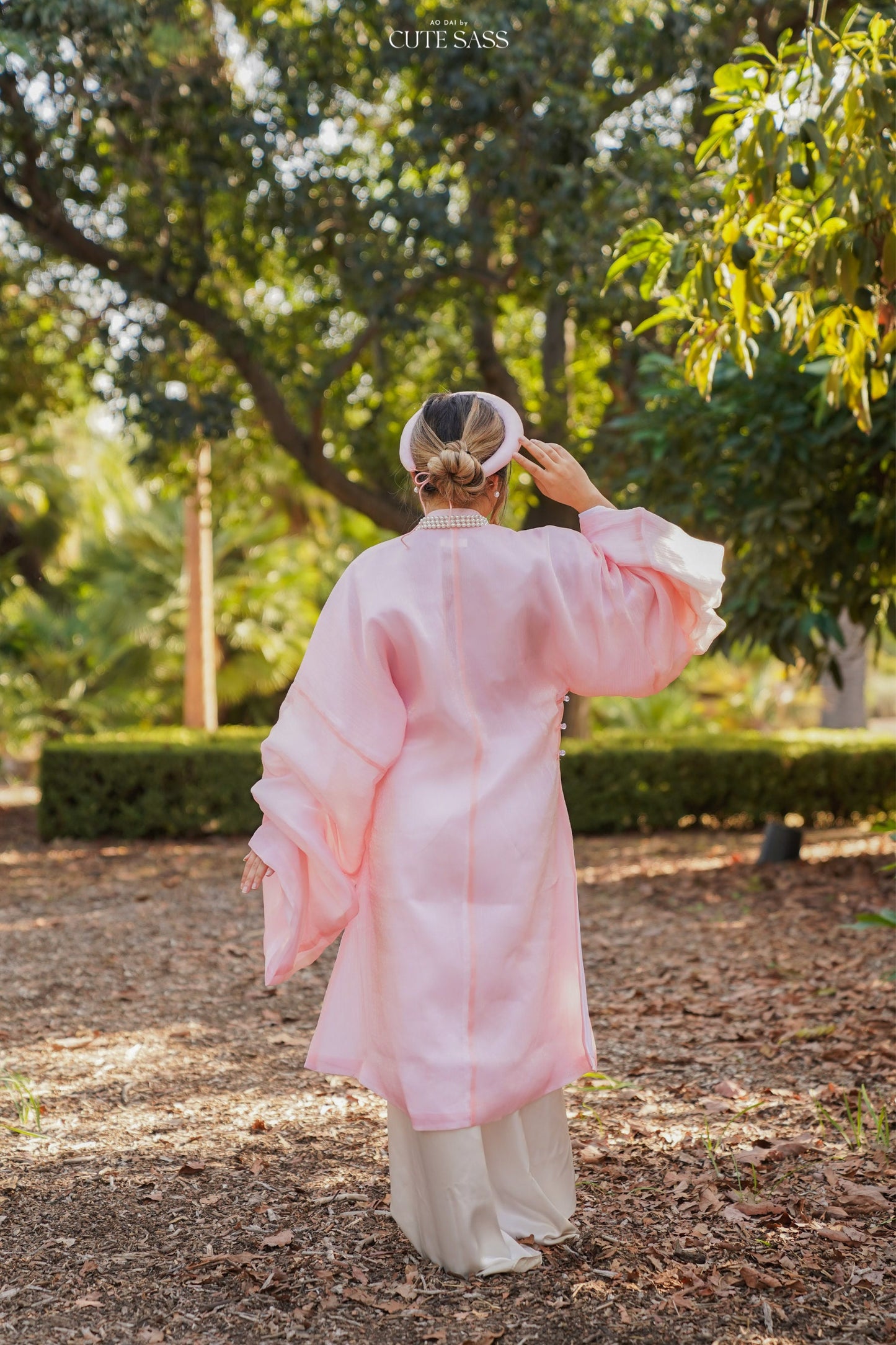 Áo Tấc - Peach (Top and Headband, No Pants)