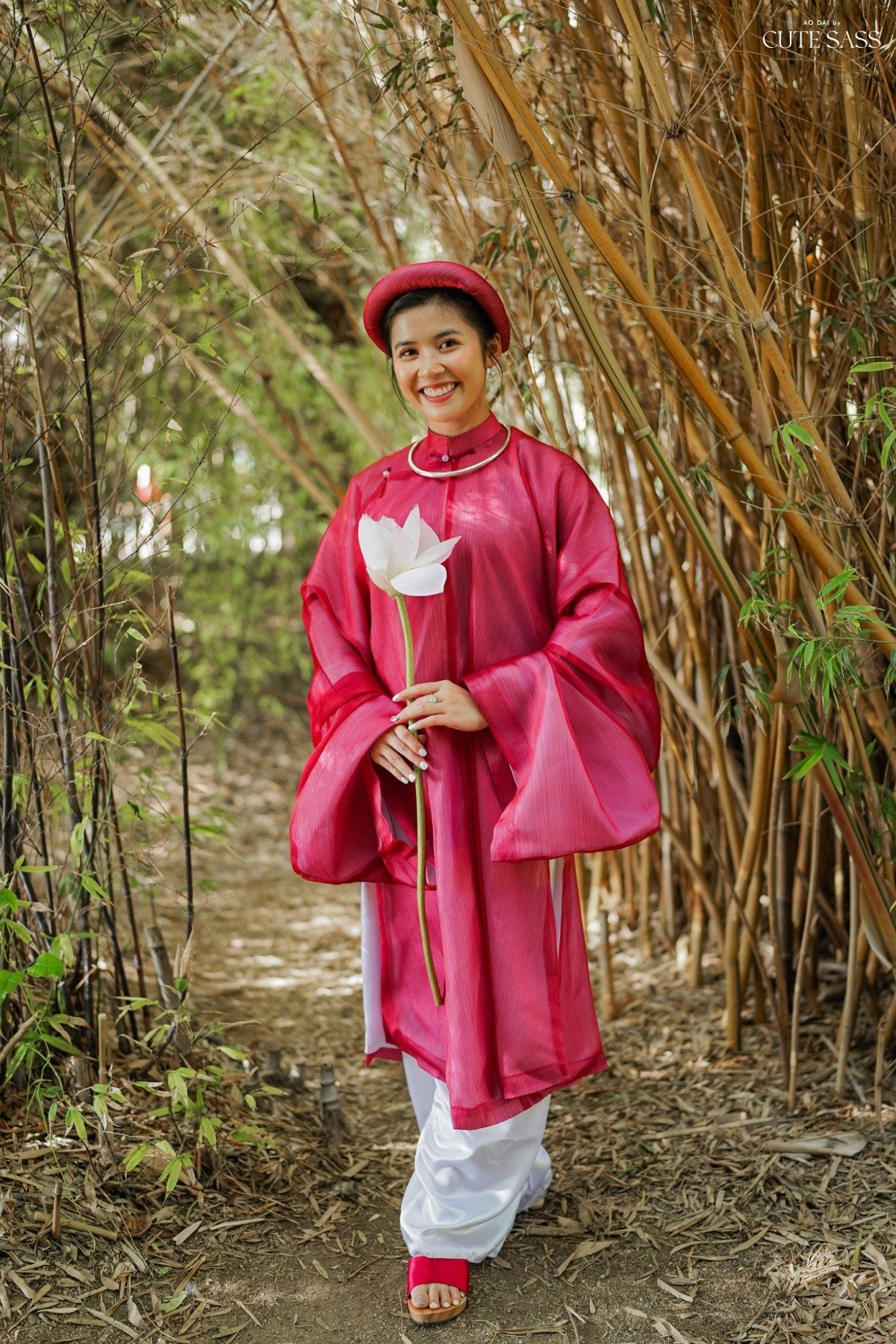 Áo Tấc - Red Wine (Top and Headband, No Pants)