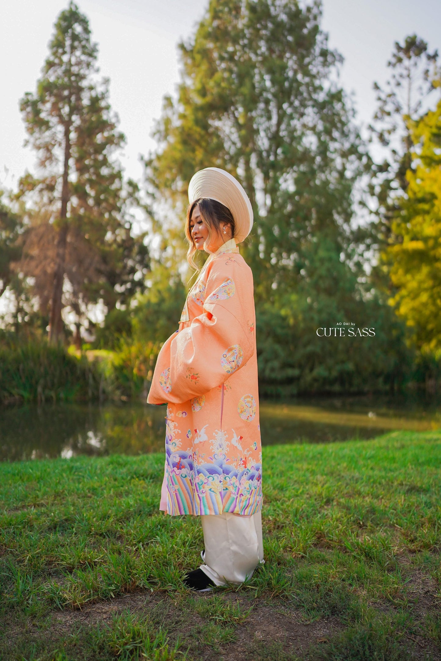 Áo Nhật Bình Orange - Nhat Binh Outer Top