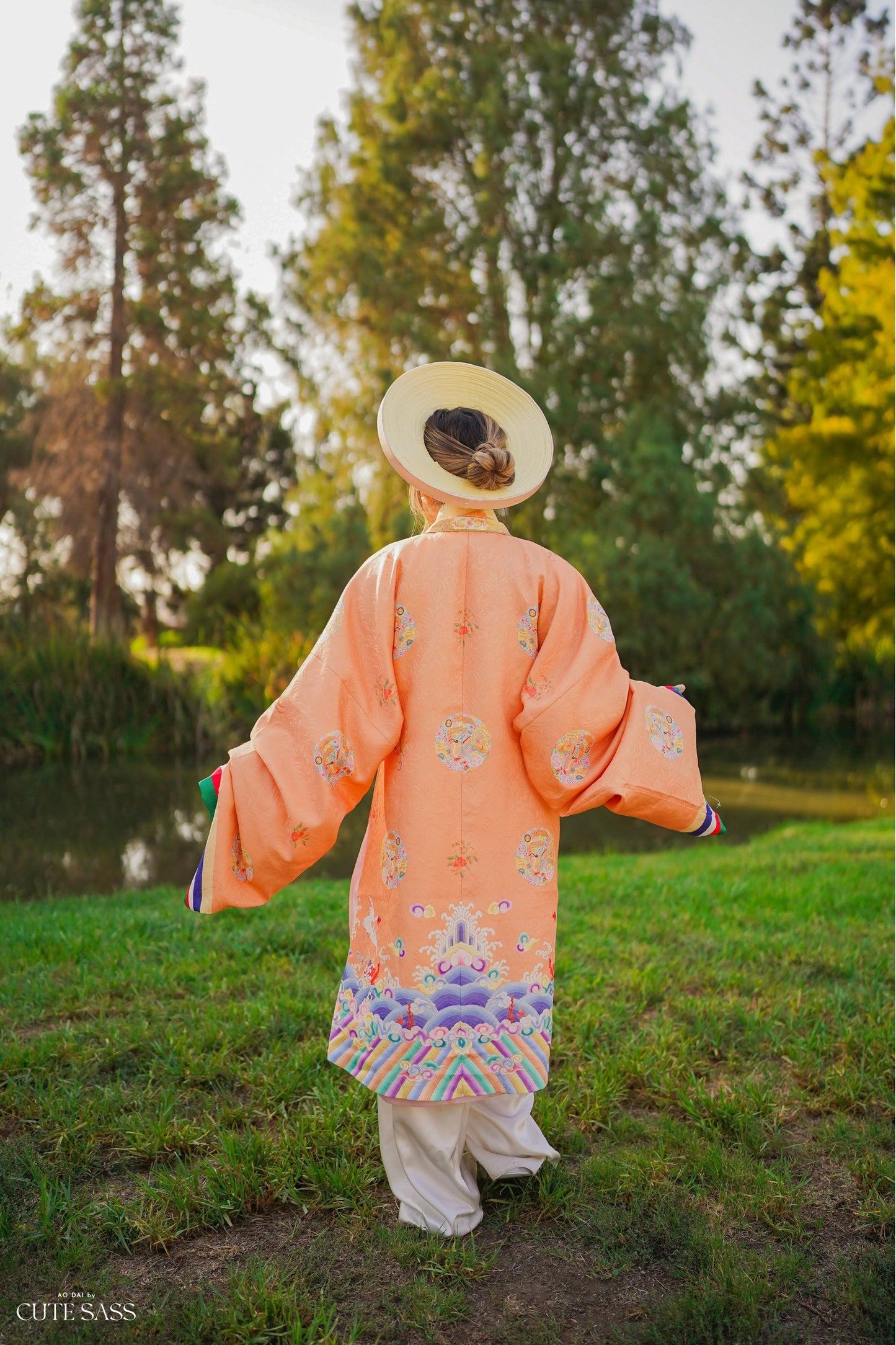 Áo Nhật Bình Orange - Nhat Binh Outer Top