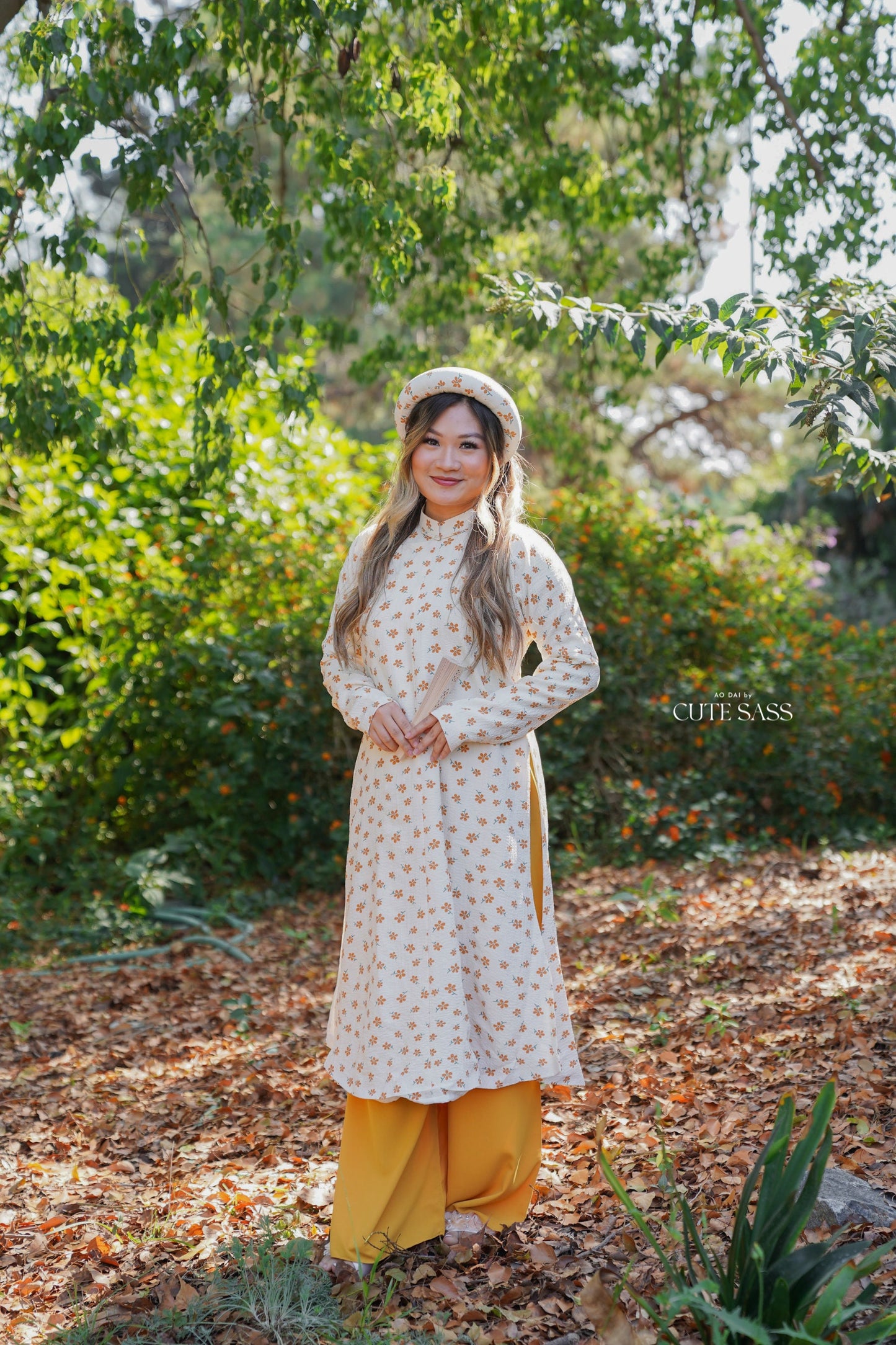 Áo Ngũ Thân Tay Chẽn Set - Yellow Daisy