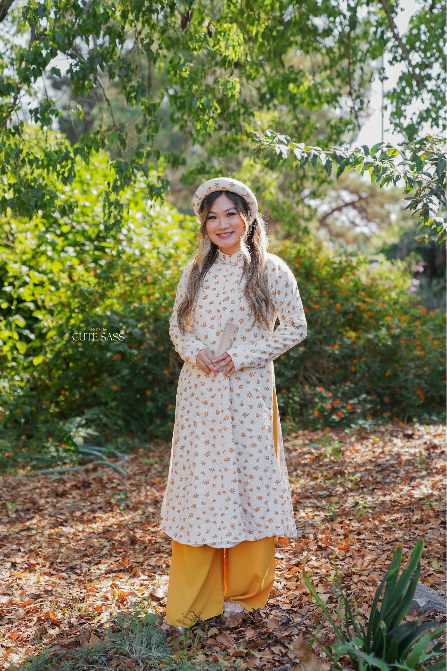 Áo Ngũ Thân Tay Chẽn Set - Yellow Daisy