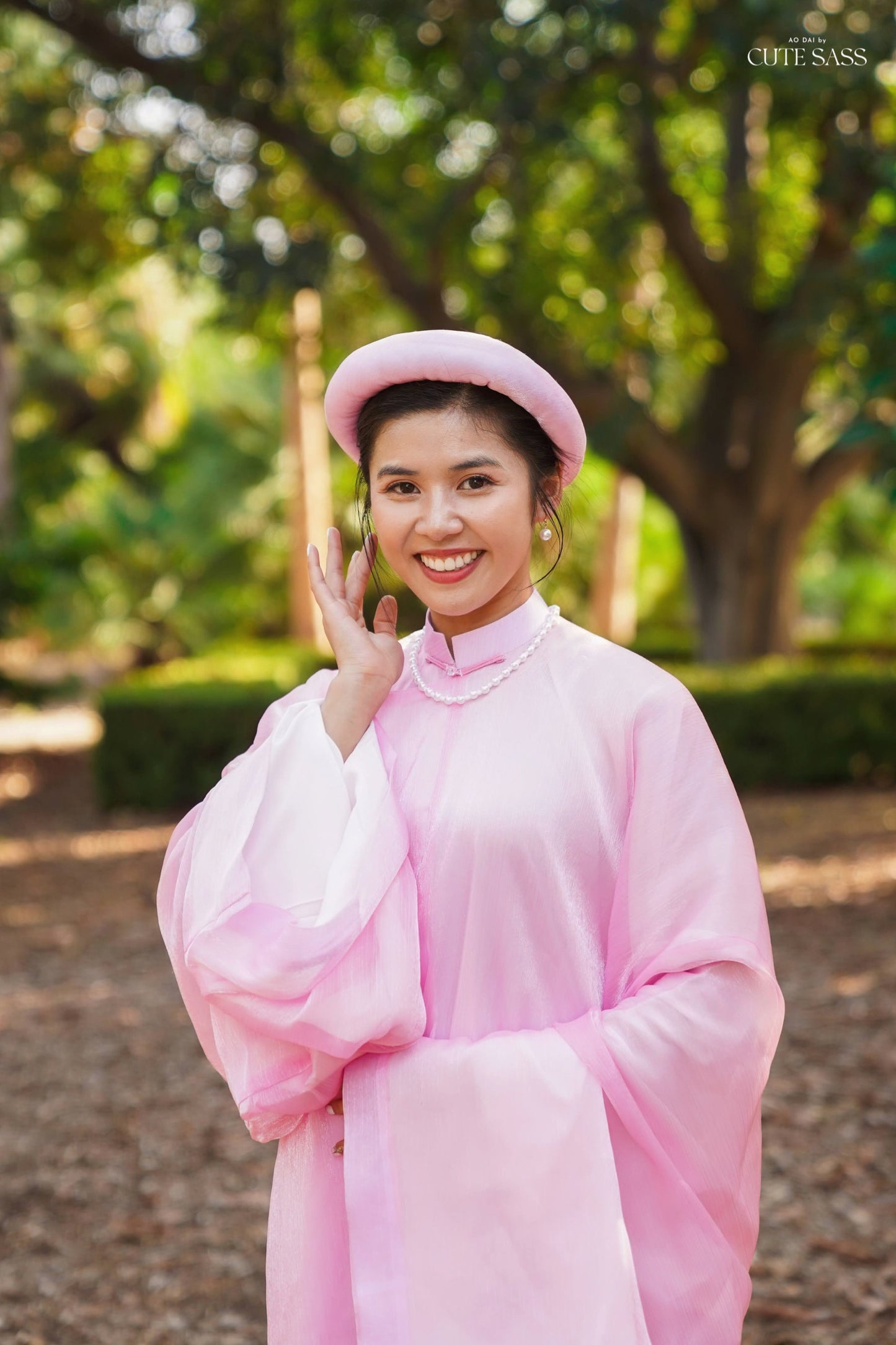 Áo Tấc - Pink (Top and Headband, No Pants)