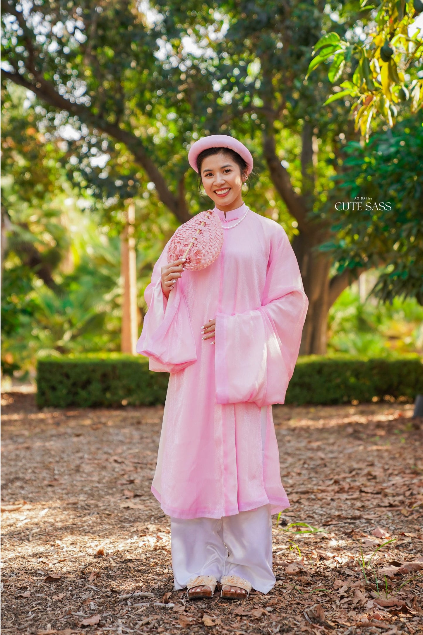 Áo Tấc - Pink (Top and Headband, No Pants)
