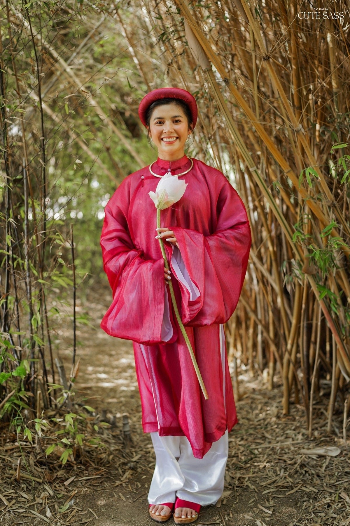 Áo Tấc - Red Wine (Top and Headband, No Pants)