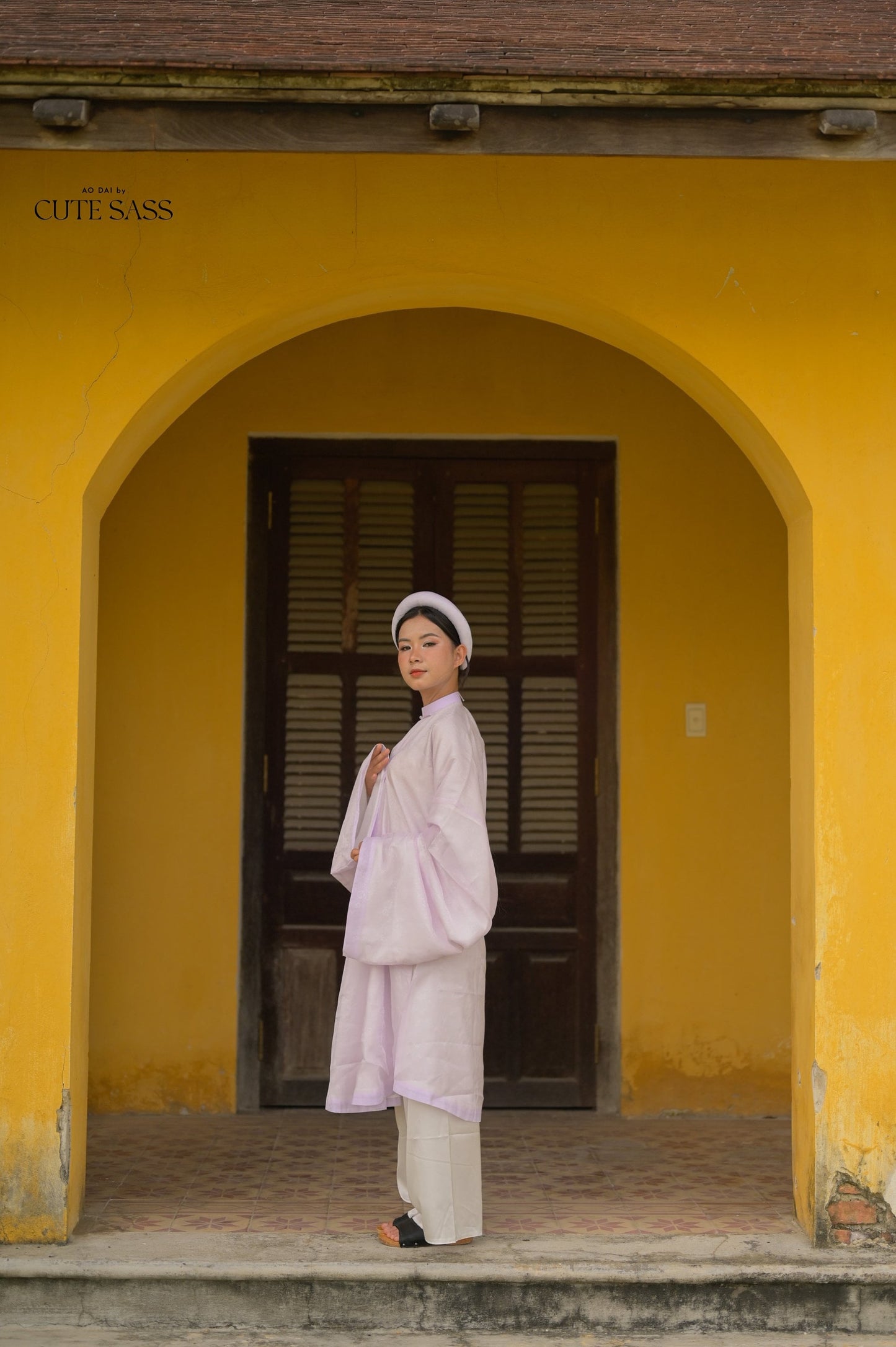 Áo Tấc - Purple Hidden Patterns (Top and Headband, No Pants)