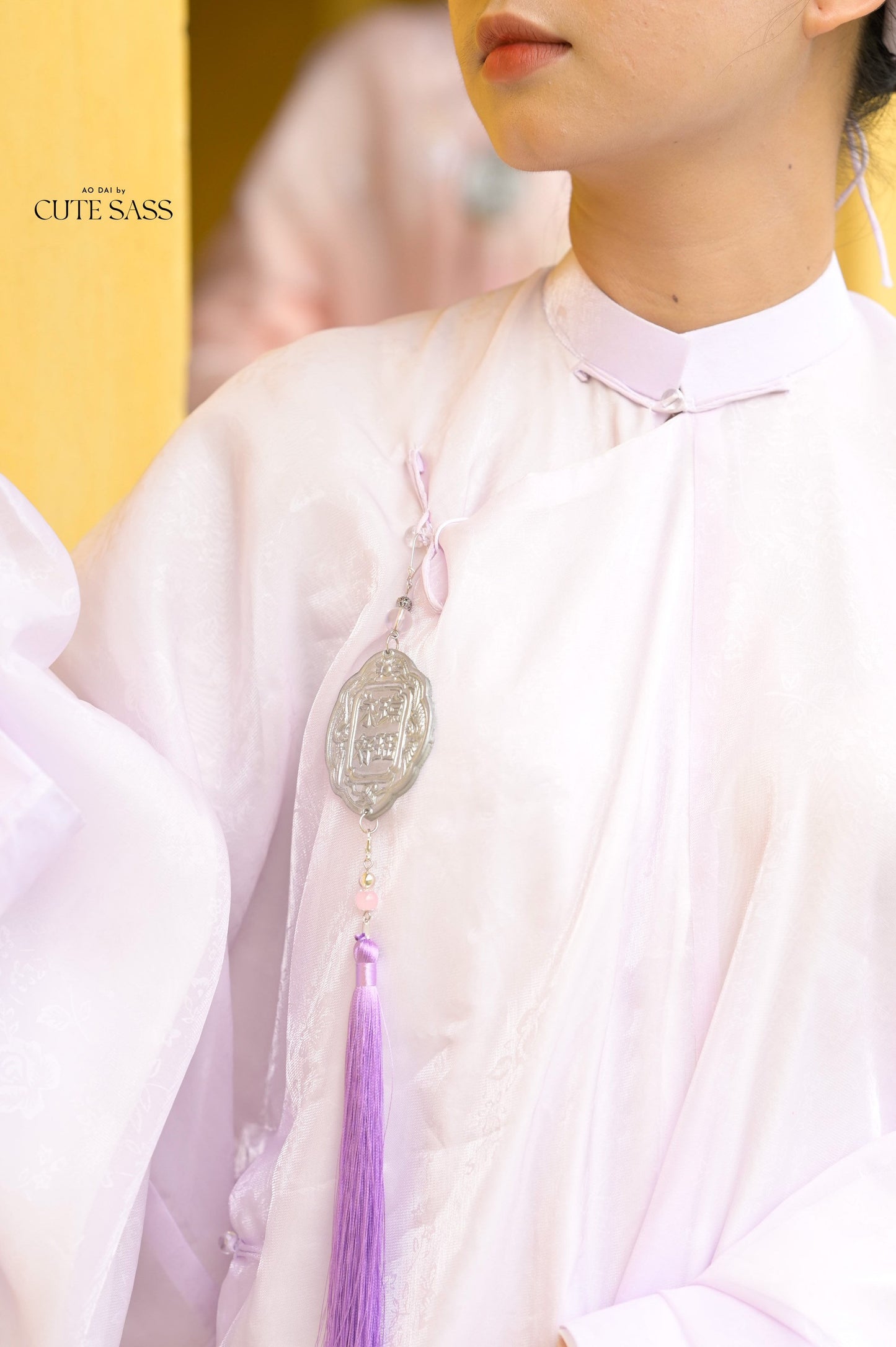 Áo Tấc - Purple Hidden Patterns (Top and Headband, No Pants)