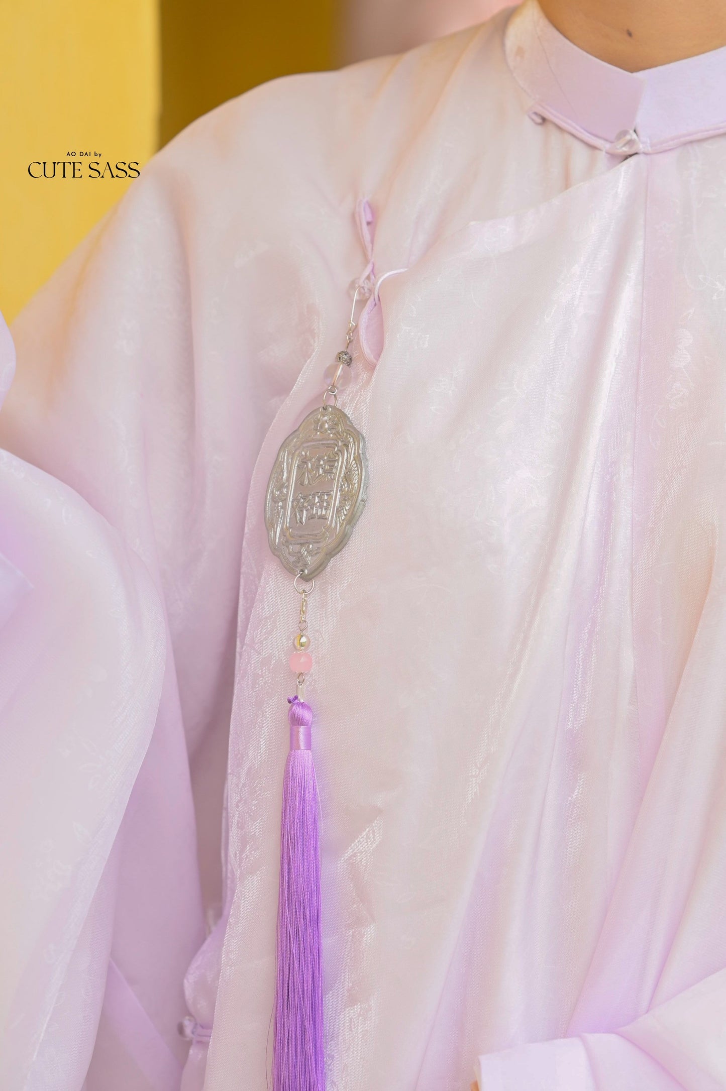 Áo Tấc - Purple Hidden Patterns (Top and Headband, No Pants)