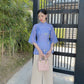 Purple Bow Modern Temple Set | Pre-made Traditional Vietnamese Phap Phuc| Lunar New Year| Ao Dai Truyen Thong|Women Ao Dai with Pants