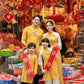 Family BRIGHT YELLOW Pearls Ao Dai Set (No Headband) | Pre-made Vietnamese Ao Dai| Lunar New Year | Ao Dai for Girl, Mom, Dad, Boy I2