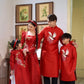Family Red Hac Embroidery Ao Dai Set (No Headband) | Pre-made Vietnamese Ao Dai| Lunar New Year | Ao Dai for Girl, Mom, Dad, Boy|