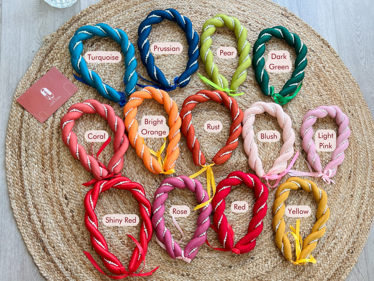 Twisted Pearl Headband (Mấn) - White, Pink, Red