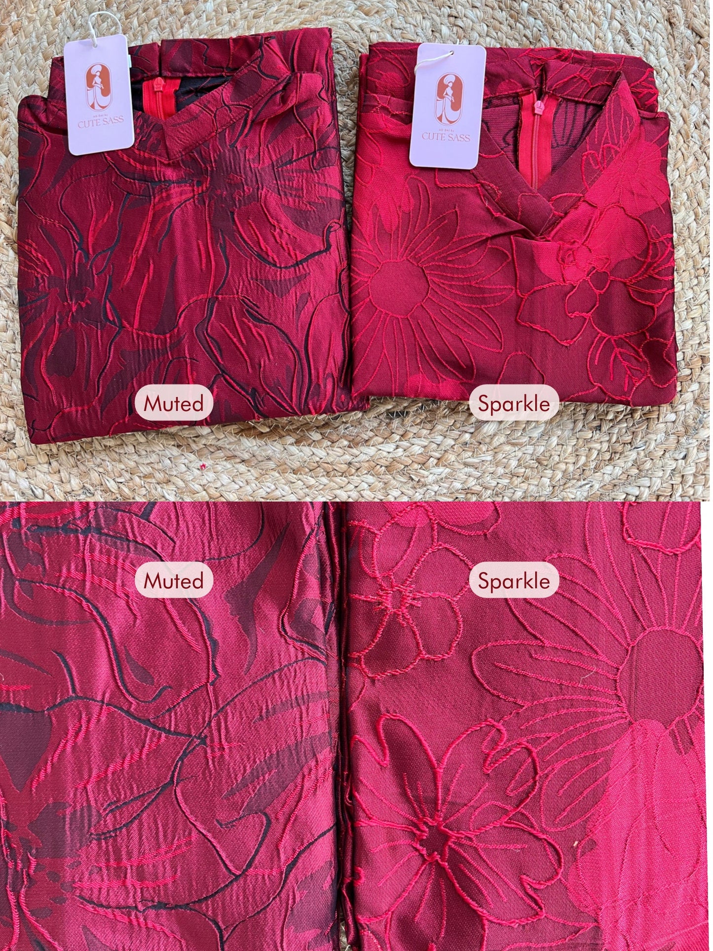 Men Red 3D Gam Ao Dai Top