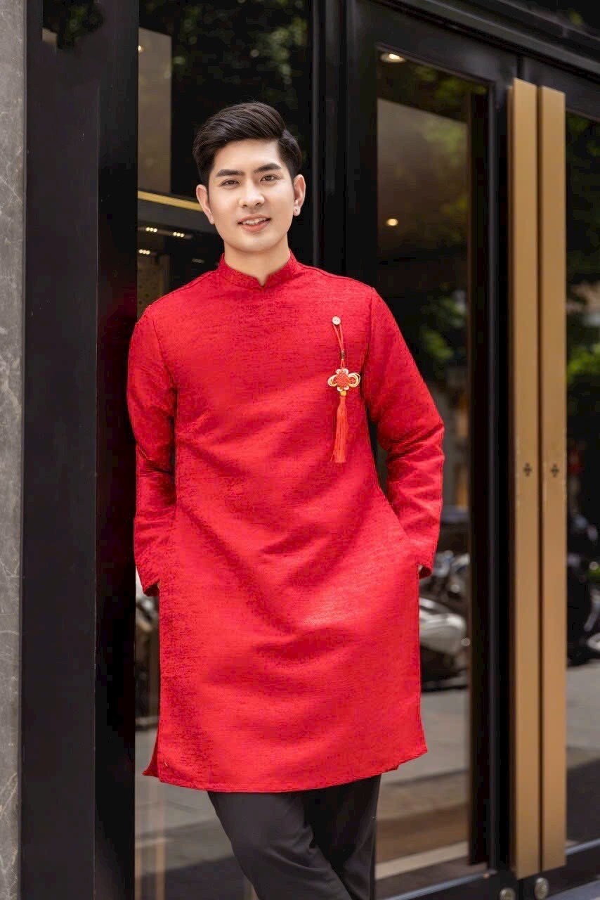 Men Tassels Ao Dai Top (4 Colors) | Pre-made Traditional Vietnamese Ao Dai| Lunar New Year | Ao Dai for Dad, Boy | Ao Dai Tet|
