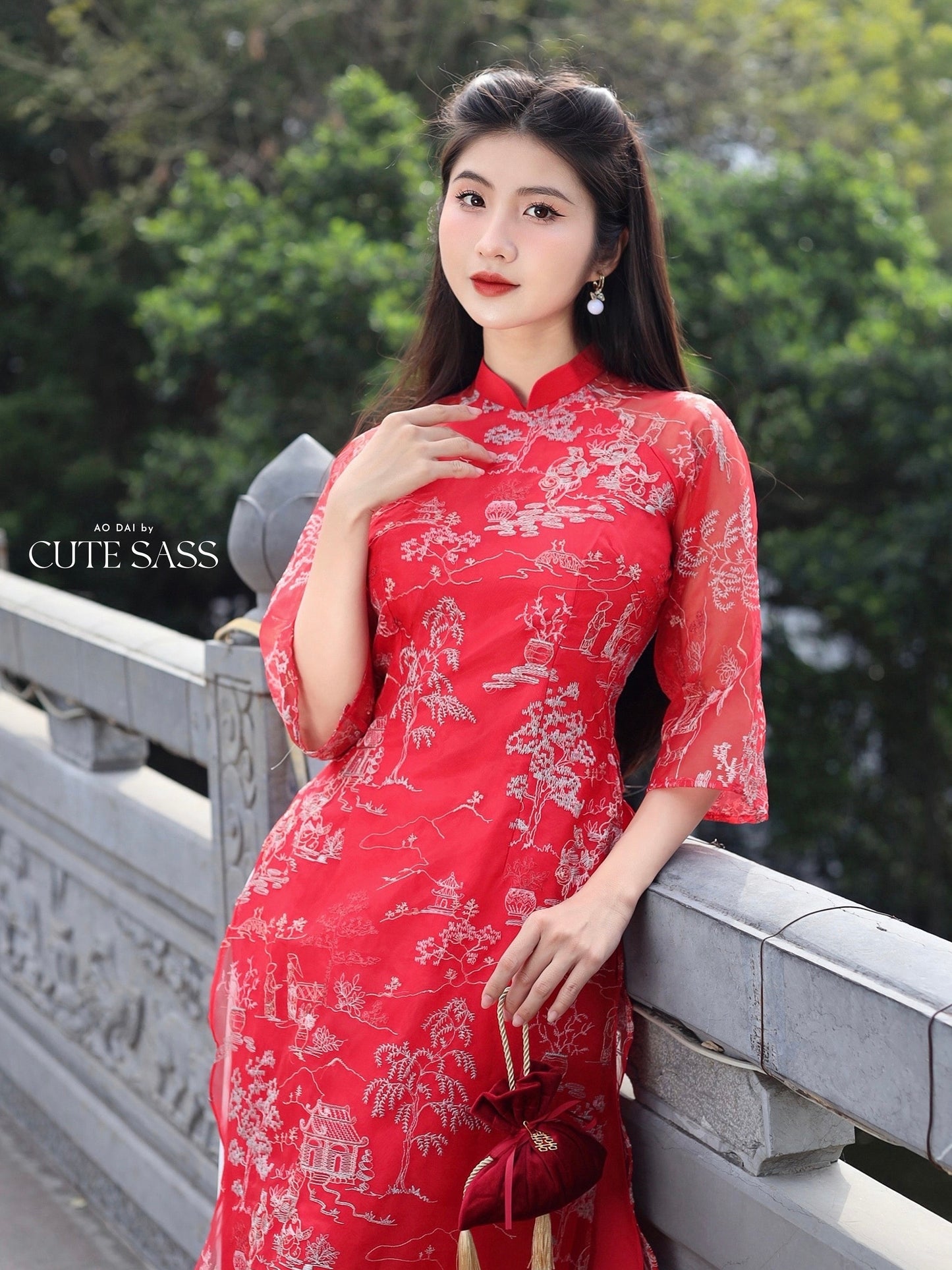 TRADITIONAL Tu Minh Ao Dai Set (5 COLORS) | Pre-made Traditional Vietnamese Ao Dai| Ao Dai with Pants | Lunar New Year| Ao Dai Truyen Thong|
