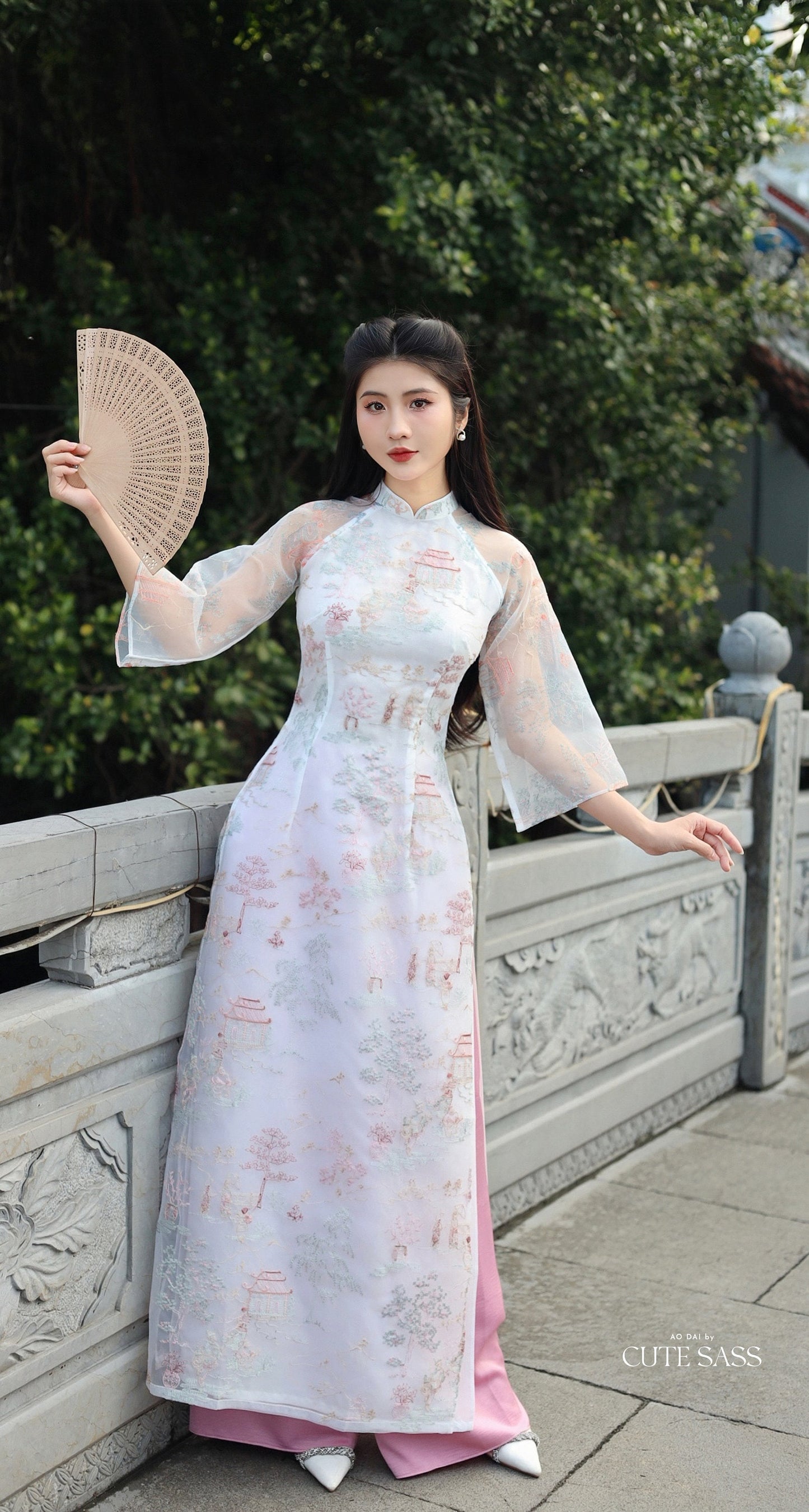 TRADITIONAL Tu Minh Ao Dai Set (5 COLORS) | Pre-made Traditional Vietnamese Ao Dai| Ao Dai with Pants | Lunar New Year| Ao Dai Truyen Thong|