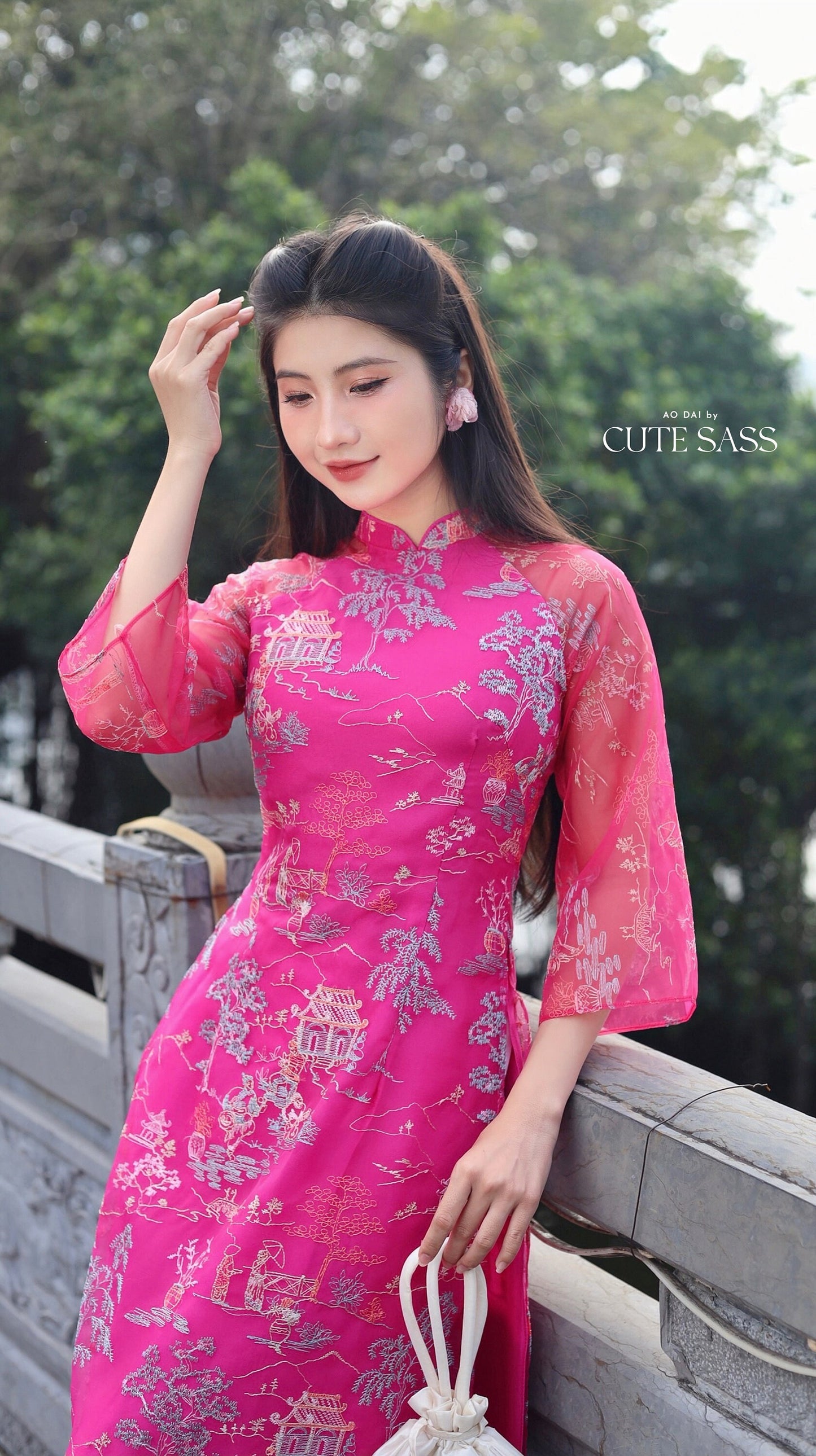TRADITIONAL Tu Minh Ao Dai Set (5 COLORS) | Pre-made Traditional Vietnamese Ao Dai| Ao Dai with Pants | Lunar New Year| Ao Dai Truyen Thong|