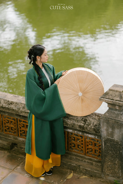 Ao Doi Kham Green - Parallel-Flapped Jacket