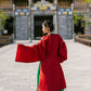 Ao Tu Dien Red - Four-Panel Robe