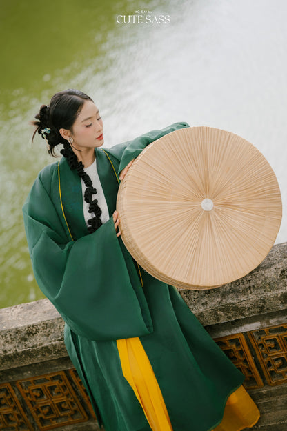Ao Doi Kham Green - Parallel-Flapped Jacket