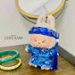 Blue Gam Vietnamese Ao Dai Set for Labubu – Includes Pants & Headband (Doll Not Included)