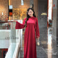 Linh Vy - Red Vows Long Sleeve Bows Ao Dai Set