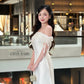 Linh Vy - Aura White Off the Shoulder Ao Dai Top Only, No Pants