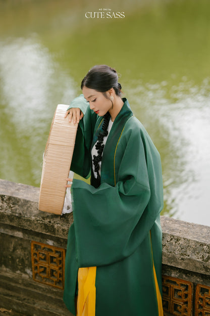 Ao Doi Kham Green - Parallel-Flapped Jacket