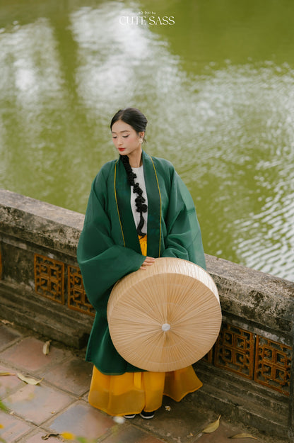 Ao Doi Kham Green - Parallel-Flapped Jacket