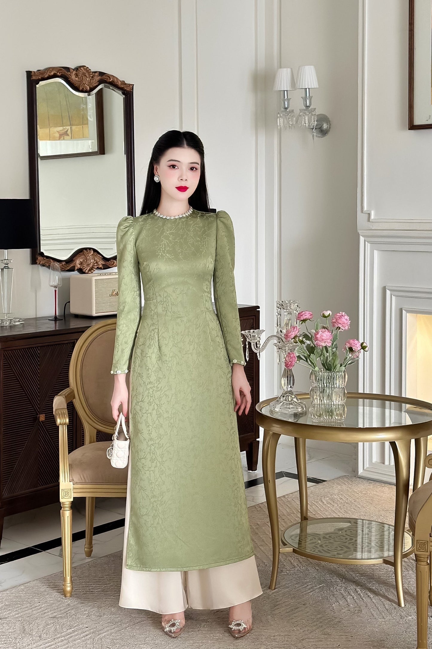 Pearl Silk Ao Dai Set (3 Colors)