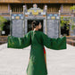 Ao Tu Dien Green - Four-Panel Robe