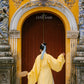 Ao Vien Linh Yellow - Round-Collared Robe