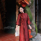 Linh Vy - Gender Fluid Maroon Wide Sleeve Ao Dai Top Only, No Pants