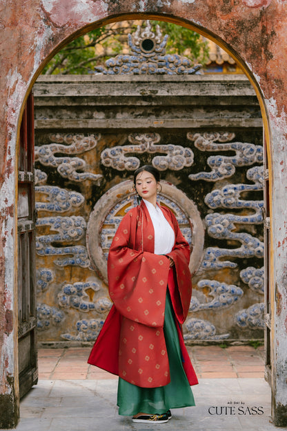 Ao Doi Kham Red - Parallel-Flapped Jacket