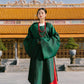 Ao Vien Linh Green - Round-Collared Robe