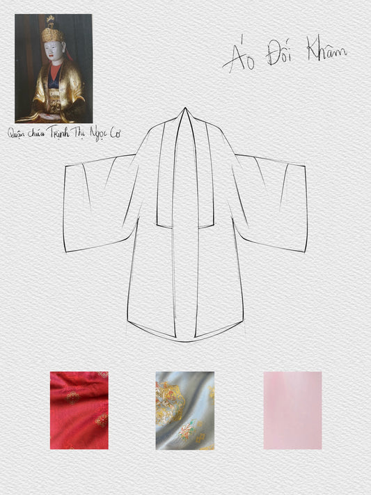 Ao Doi Kham Black - Parallel-Flapped Jacket