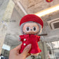 Red Vietnamese Ao Dai Set for Labubu – Includes Pants & Red Khan Dong (Doll Not Included)